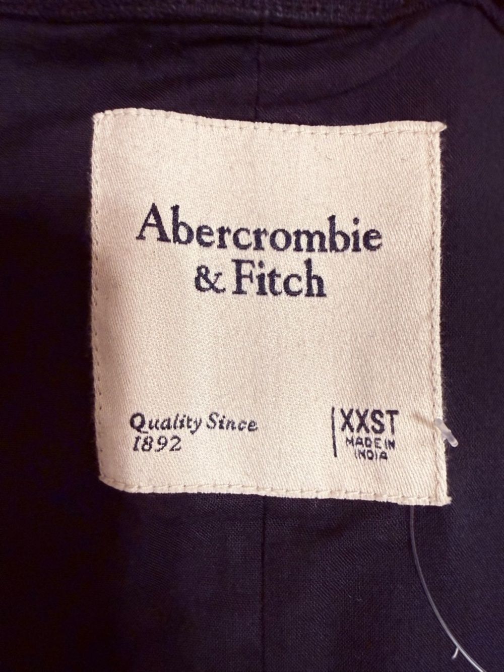 NWT Abercrombie & Fitch Black Linen Sleeveless Mini Button Up Dress XXS T Tall - Picture 5 of 9